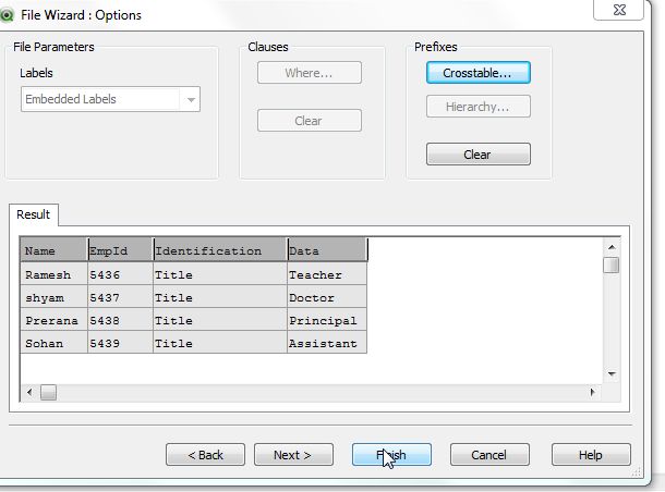 click on finish button